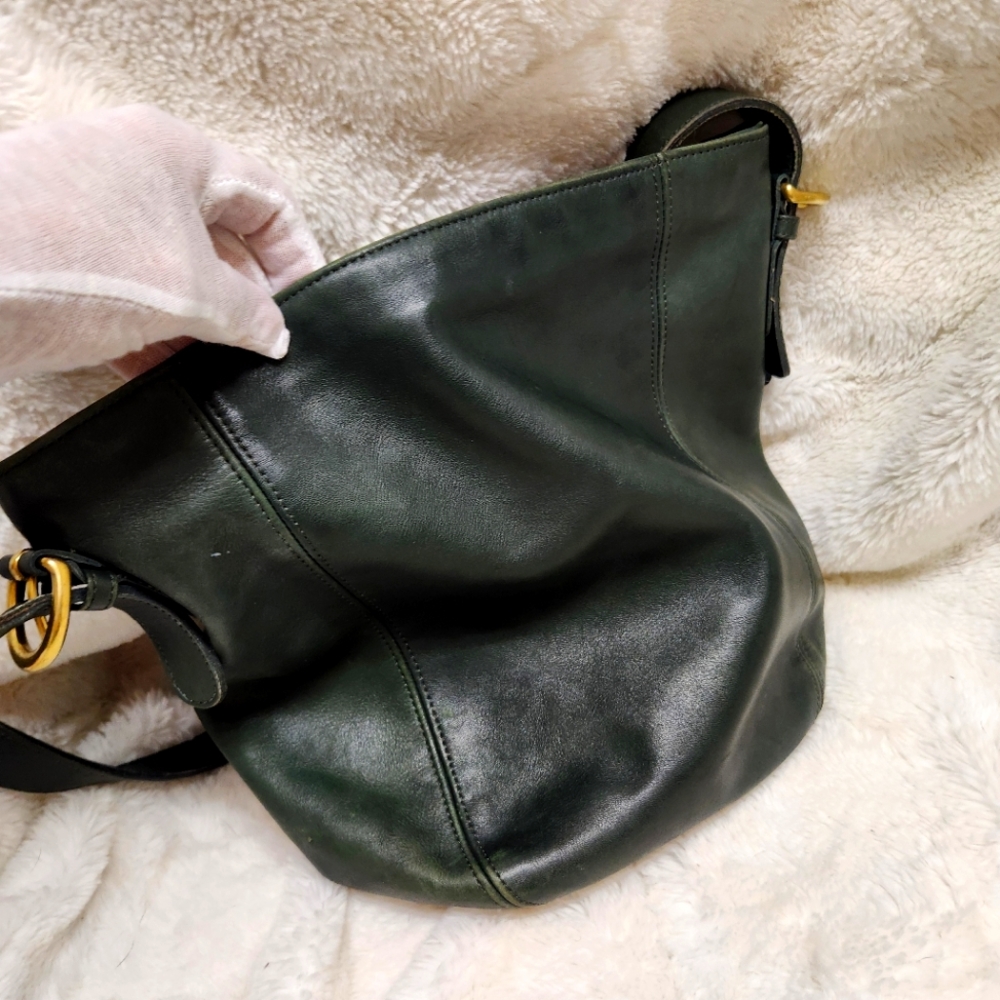 Green HTF Monterey Vtg Coach Bag - Picture 11 of 12